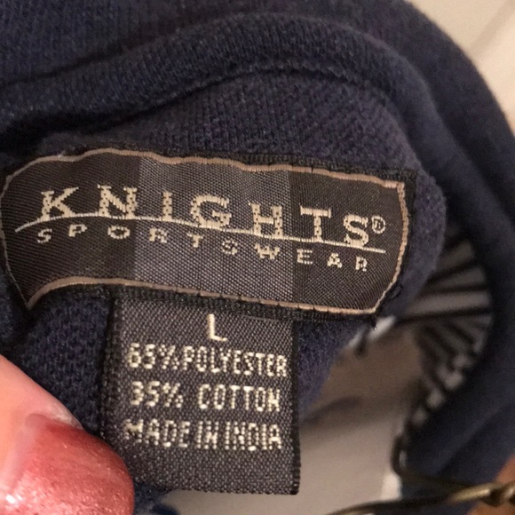 Men’s Navy Stripe Polo Shirt - Picture 6 of 8